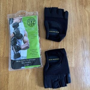 NWT Gold’s Gym Genuine Leather Vintage Style Weightlifting Gloves Size Small
